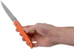 Amare Knives Pocket Peak Fixed, Stonewash Orange G10, Fixed Knife -Chic Knife Store AS PPF OR 06 amare knives