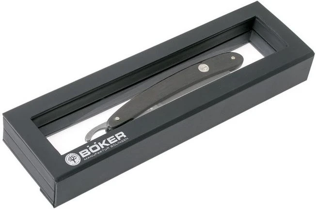 Böker Manufaktur Ebony Damascus Limited Edition Straight Razor 140409DAM 9 Böker Manufaktur Ebony Damascus Limited Edition Straight Razor 140409DAM - Image 7