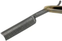 Böker Manufaktur Damascus Horn Straight Razor 140523DAM 10 Böker Manufaktur Damascus Horn Straight Razor 140523DAM -Chic Knife Store BO140523DAM 03 boker