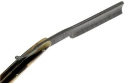 Böker Manufaktur Damascus Horn Straight Razor 140523DAM 11 Böker Manufaktur Damascus Horn Straight Razor 140523DAM -Chic Knife Store BO140523DAM 04 boker