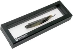 Böker Manufaktur Damascus Horn Straight Razor 140523DAM 13 Böker Manufaktur Damascus Horn Straight Razor 140523DAM -Chic Knife Store BO140523DAM 06 boker