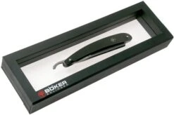 Böker Manufaktur Ebony Damascus Straight Razor 140609DAM -Chic Knife Store BO140609DAM 07 boker