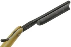 Böker Manufaktur Damascus Horn Straight Razor 140623DAM -Chic Knife Store BO140623DAM 05 boker