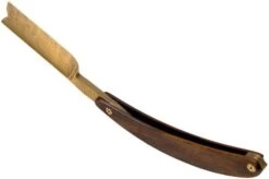 Böker Manufaktur Master Cutter Damascus Gold, Desert Ironwood 140801DAM Straight Razor -Chic Knife Store BO140801DAM 05 boker