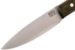 Bark River Bird & Trout CPM154, Green Canvas Micarta -Chic Knife Store BRK04 151GNC 03 bark river bird trout brk04 151gnc 03