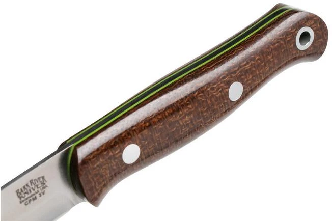 Bark River Ultra-Lite Bushcrafter CPM 3V Coffee Bag Laminate, Toxic Green Liners 7 Bark River Ultra-Lite Bushcrafter CPM 3V Coffee Bag Laminate, Toxic Green Liners - Image 5