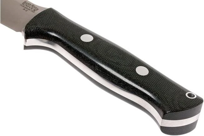 Bark River Bravo 1 A2, Black Canvas Micarta, Brown Sheath 6 Bark River Bravo 1 A2, Black Canvas Micarta, Brown Sheath - Image 4