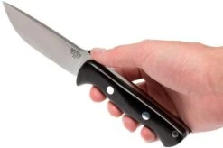 Bark River Bravo 1 A2, Black G10, Brown Sheath -Chic Knife Store BRK07 111BRKG 06 bark river brk07 111brkg 06