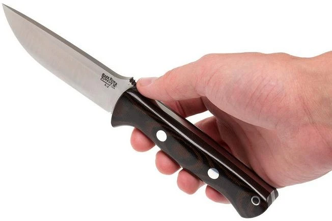 Bark River Bravo 1 A2, Black Green Camo Canvas Micarta, Brown Sheath 8 Bark River Bravo 1 A2, Black Green Camo Canvas Micarta, Brown Sheath - Image 6