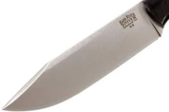 Bark River Sahara Hunter A2, Black Linen Micarta, Brown Sheath -Chic Knife Store BRK12 115BRKL 03 bark river brk12 115brkl 03