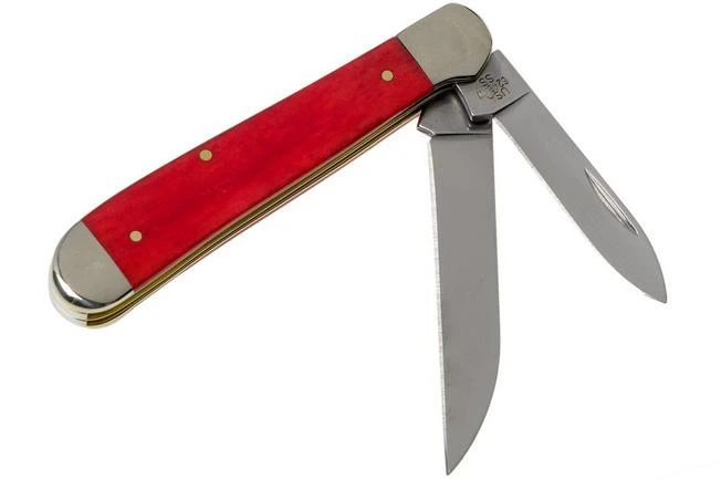 Case Copperhead, Christmas Gift Tin, Embellished Smooth Dark Red Bone, 10605, 6248W SS Pocket Knife 4 Case Copperhead, Christmas Gift Tin, Embellished Smooth Dark Red Bone, 10605, 6248W SS Pocket Knife - Image 2