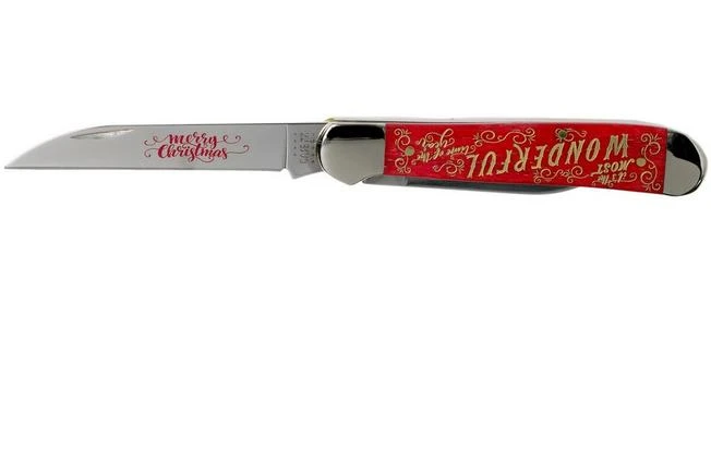 Case Copperhead, Christmas Gift Tin, Embellished Smooth Dark Red Bone, 10605, 6248W SS Pocket Knife 5 Case Copperhead, Christmas Gift Tin, Embellished Smooth Dark Red Bone, 10605, 6248W SS Pocket Knife - Image 3