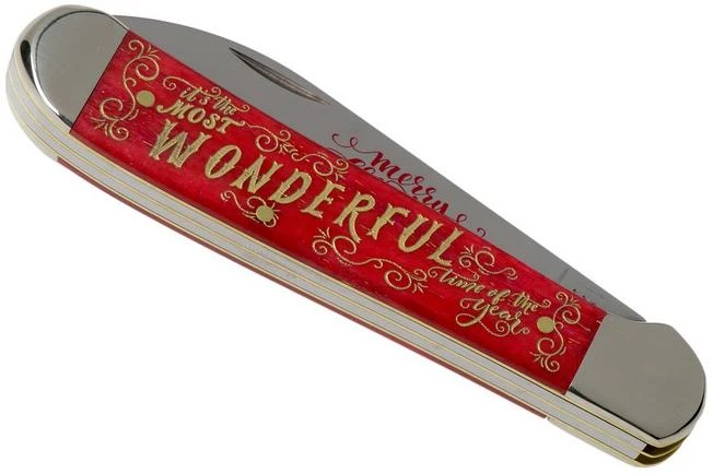 Case Copperhead, Christmas Gift Tin, Embellished Smooth Dark Red Bone, 10605, 6248W SS Pocket Knife 6 Case Copperhead, Christmas Gift Tin, Embellished Smooth Dark Red Bone, 10605, 6248W SS Pocket Knife - Image 4