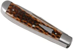 Case HT Trapper, Brown Bone, 154CM, Peach Seed Jig, 10774, TB622021 Pocket Knife, Tony Bose Design -Chic Knife Store CE10774 04 case