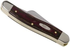 Case Medium Stockman Rustic Red Richlite, 13622, 10318 SS Pocket Knife -Chic Knife Store CE13622 04 case