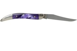 Case Knives Small Texas Toothpick Wicked Purple Smooth Kirinite, 17333, 1010096 SS Pocket Knife -Chic Knife Store CE17333 02 case
