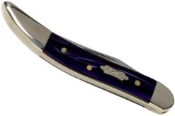 Case Knives Small Texas Toothpick Wicked Purple Smooth Kirinite, 17333, 1010096 SS Pocket Knife -Chic Knife Store CE17333 04 case