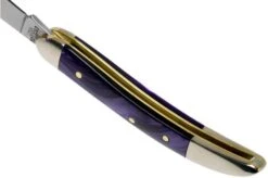 Case Knives Small Texas Toothpick Wicked Purple Smooth Kirinite, 17333, 1010096 SS Pocket Knife -Chic Knife Store CE17333 05 case