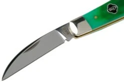 Case Swayback Clover Green Bone, Sawcut Jig, 23212, TB61117 SS Pocket Knife -Chic Knife Store CE23212 03 case