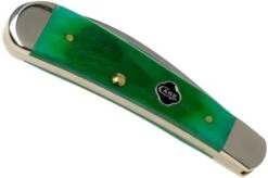 Case Swayback Clover Green Bone, Sawcut Jig, 23212, TB61117 SS Pocket Knife -Chic Knife Store CE23212 04 case
