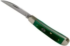 Case Swayback Clover Green Bone, Sawcut Jig, 23212, TB61117 SS Pocket Knife -Chic Knife Store CE23212 06 case