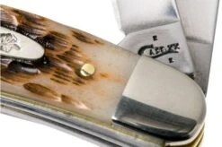 Case Medium Stockman Amber Jigged Bone, 00042, 6318 SS Pocket Knife -Chic Knife Store CE42 06 case ce42 06