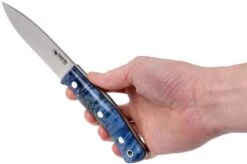 Casström No. 10 Swedish Forest Knife Blue Curly Birch, 14C28N Flat Grind -Chic Knife Store CM13119 06 casstrom cm13119 06