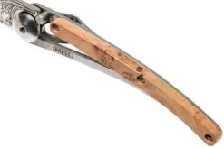 Deejo Tattoo 27g, Juniper Wood, Art Nouveau 9AB023 Pocket Knife -Chic Knife Store DJ9AB023 07 deejo
