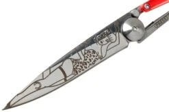 Deejo Tattoo Colours 27g, Red, Pin Up 9AP024 Pocket Knife -Chic Knife Store DJ9AP024 03 deejo