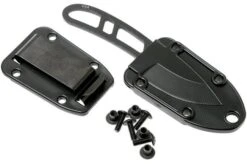 ESEE Candiru Black CAN-B Neck Knife With Black Sheath + Belt Clip -Chic Knife Store EE CAN B 05 esee knives v2018 05