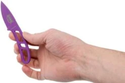 ESEE Candiru Purple CAN-PURP Neck Knife With White Sheath + Belt Clip -Chic Knife Store EE CAN PURP 05 esee knives v201901