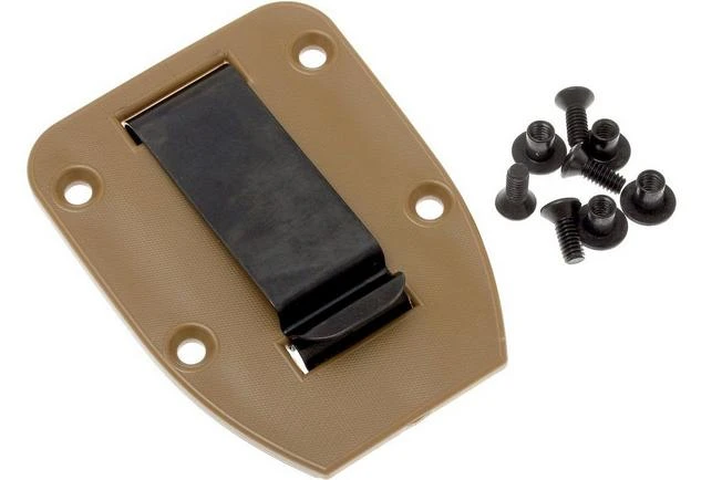 ESEE Belt-clip Plate For Model 3 & 4 Sheaths, Coyote Brown 3 ESEE Belt-clip Plate For Model 3 & 4 Sheaths, Coyote Brown