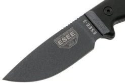 ESEE Model 3 Tactical Gunsmoke Black 3PTGB, Black G10 Handle And Kydex Sheath -Chic Knife Store EE ESEE 3PTGB 03 esee knives