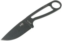 ESEE Izula Tactical Gunsmoke IZULA-TG-B Neck Knife With Black Sheath, Scales And Belt Clip -Chic Knife Store EE IZULA TG 04 esee knives