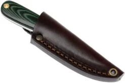 Enzo Necker 70, Green Micarta, Leather Sheath 9804 -Chic Knife Store ENZ 9804 07 enzo necker 70 enz 9804 07