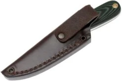 Enzo Necker 70, Green Micarta, Leather Sheath 9804 -Chic Knife Store ENZ 9804 08 enzo necker 70 enz 9804 08
