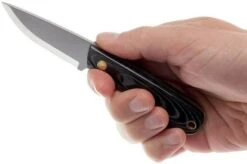 Brisa Necker 70, Black Micarta, Leather Sheath 9806 -Chic Knife Store ENZ 9806 06 enzo necker 70 enz 9806 06