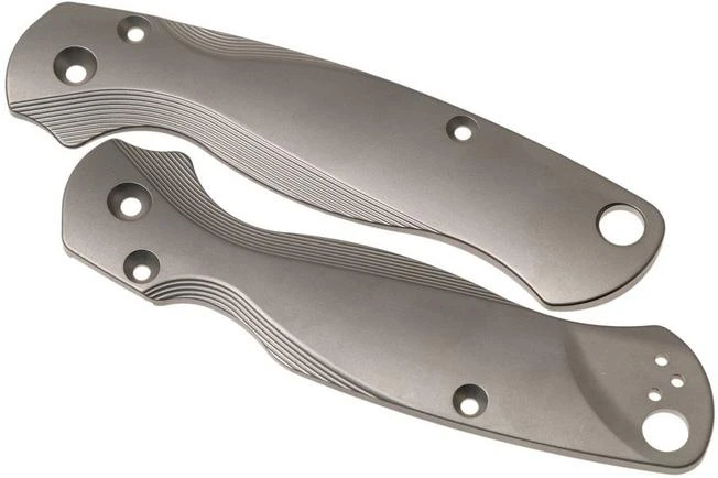 Flytanium Spyderco Paramilitary 2 Lotus Scales, Titanium Bead Blasted 3 Flytanium Spyderco Paramilitary 2 Lotus Scales, Titanium Bead Blasted