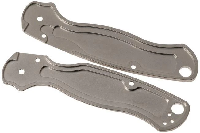 Flytanium Spyderco Paramilitary 2 Lotus Scales, Titanium Bead Blasted 4 Flytanium Spyderco Paramilitary 2 Lotus Scales, Titanium Bead Blasted - Image 2