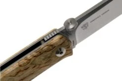 Fox Knives FX-525BE Curly Birch Pocket Knife, Bob Terzuola Design -Chic Knife Store FOFX 525BE 06 fox knives