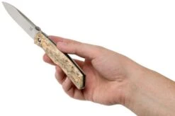 Fox Knives FX-525BE Curly Birch Pocket Knife, Bob Terzuola Design -Chic Knife Store FOFX 525BE 08 fox knives