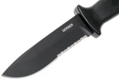 Gerber Prodigy Fixed Blade Black Serrated 22-01121 Fixed Knife -Chic Knife Store GE22 01121 03 gerber ge22 01121 03