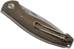 GiantMouse ACE Farley Green Canvas Micarta, Satin Pocket Knife, Ansø And Voxnaes Design -Chic Knife Store GM FL GCM 04 giantmouse