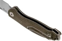 GiantMouse ACE Farley Green Canvas Micarta, Satin Pocket Knife, Ansø And Voxnaes Design -Chic Knife Store GM FL GCM 05 giantmouse