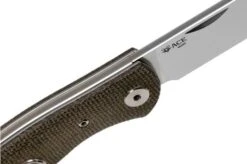 GiantMouse ACE Farley Green Canvas Micarta, Satin Pocket Knife, Ansø And Voxnaes Design -Chic Knife Store GM FL GCM 06 giantmouse