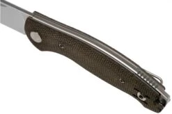 GiantMouse ACE Farley Green Canvas Micarta, Satin Pocket Knife, Ansø And Voxnaes Design -Chic Knife Store GM FL GCM 07 giantmouse