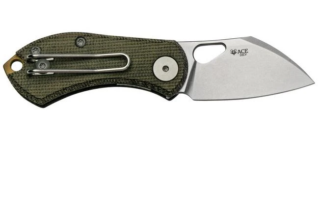GiantMouse ACE Nibbler Green Canvas Micarta, 20CV Pocket Knife, Ansø And Voxnaes Design 4 GiantMouse ACE Nibbler Green Canvas Micarta, 20CV Pocket Knife, Ansø And Voxnaes Design - Image 2
