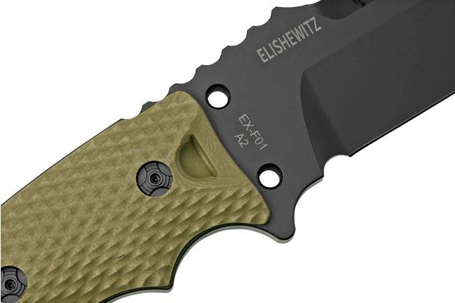 Hogue EX-F01 5.5" Tanto, OD Green G10, A2-steel, 35128 Fixed Knife 7 Hogue EX-F01 5.5" Tanto, OD Green G10, A2-steel, 35128 Fixed Knife - Image 5