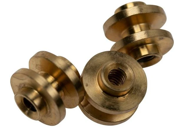 Rick Hinderer Standoffs Stonewash Brass Set, Eklipse 3.5" 3 Rick Hinderer Standoffs Stonewash Brass Set, Eklipse 3.5"