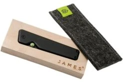The James Brand Chapter, S35VN, Black + Black Pocket Knife -Chic Knife Store JAKCHP100132 00 09 the james brand